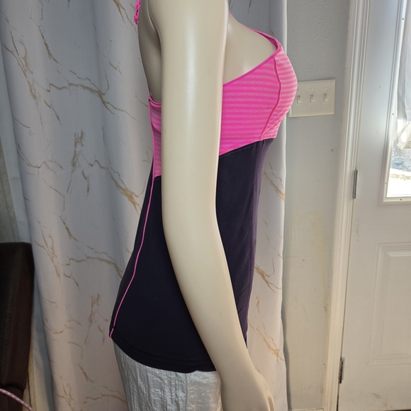 lululemon athletica Pink and Black Strappy Tank - Picture 5 of 6